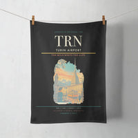 Thumbnail for Turin Airport (TRN) design on black towel