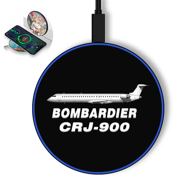 Bombardier CRJ-900 aviation design on durable build wireless charger.