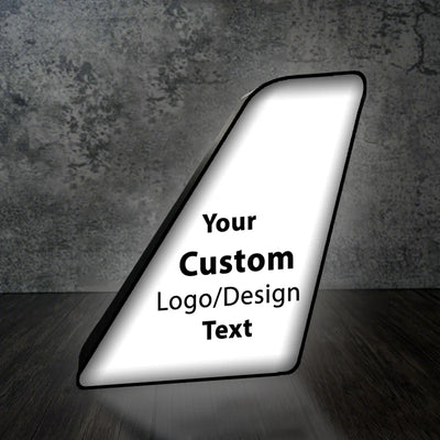 Custom Design Image Logo Led Aircraft Tail aviation design on premium acrylic with LED 3D aircraft tail lamp.