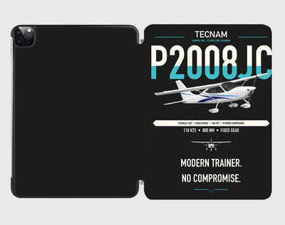 Tecnam P2008JC NG design on black ipad tablet case