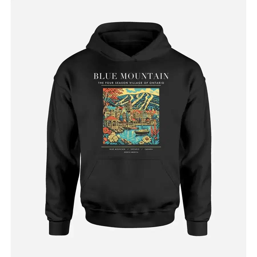 BLUE MOUNTAIN - Poster - Premium Hoodie - Black