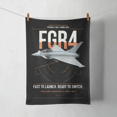 Eurofighter Typhoon FGR4 design on black towel