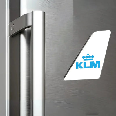 KLM Airlines aviation design tail magnet in 3D metal with magnetic back.