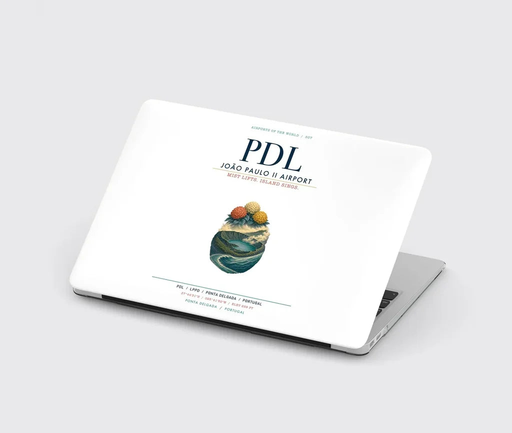 João Paulo II Airport (PDL) design on white MacBook case