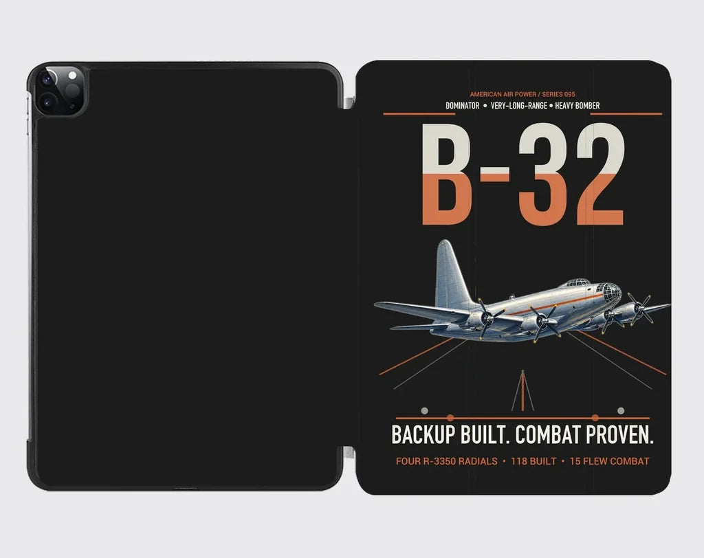 B-32 Dominator design on black ipad tablet case