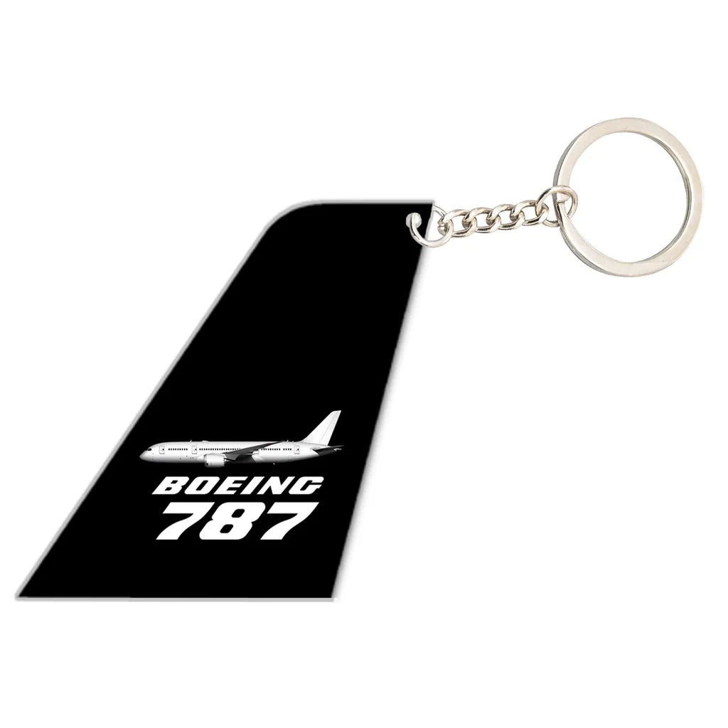 The Boeing 787 aviation shaped key chain, durable metal alloy.