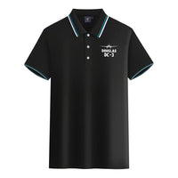 Thumbnail for Douglas DC-3 & Plane aviation design printed on soft cotton stylish polo shirt.