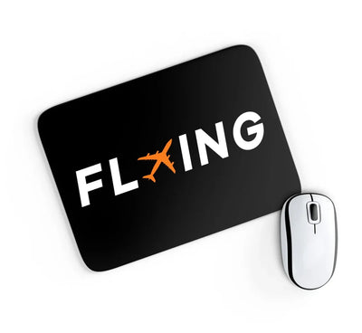 Flying aviation design on neoprene with anti-slip base mouse pad.