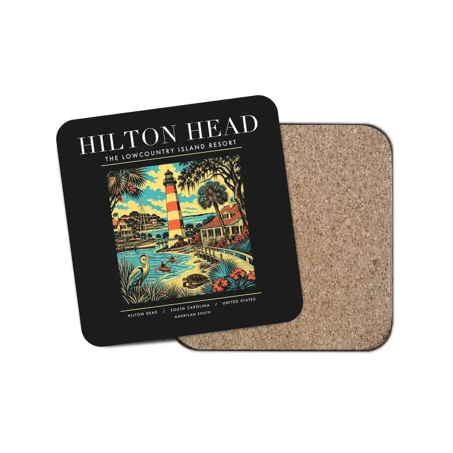 HILTON HEAD - Poster - Coaster - Black