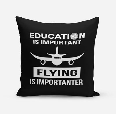 Flying is Importanter aviation design on soft polyester filling pillow.