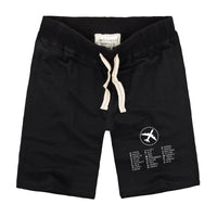 Thumbnail for Aviation Alphabet 2 aviation design on soft cotton shorts.