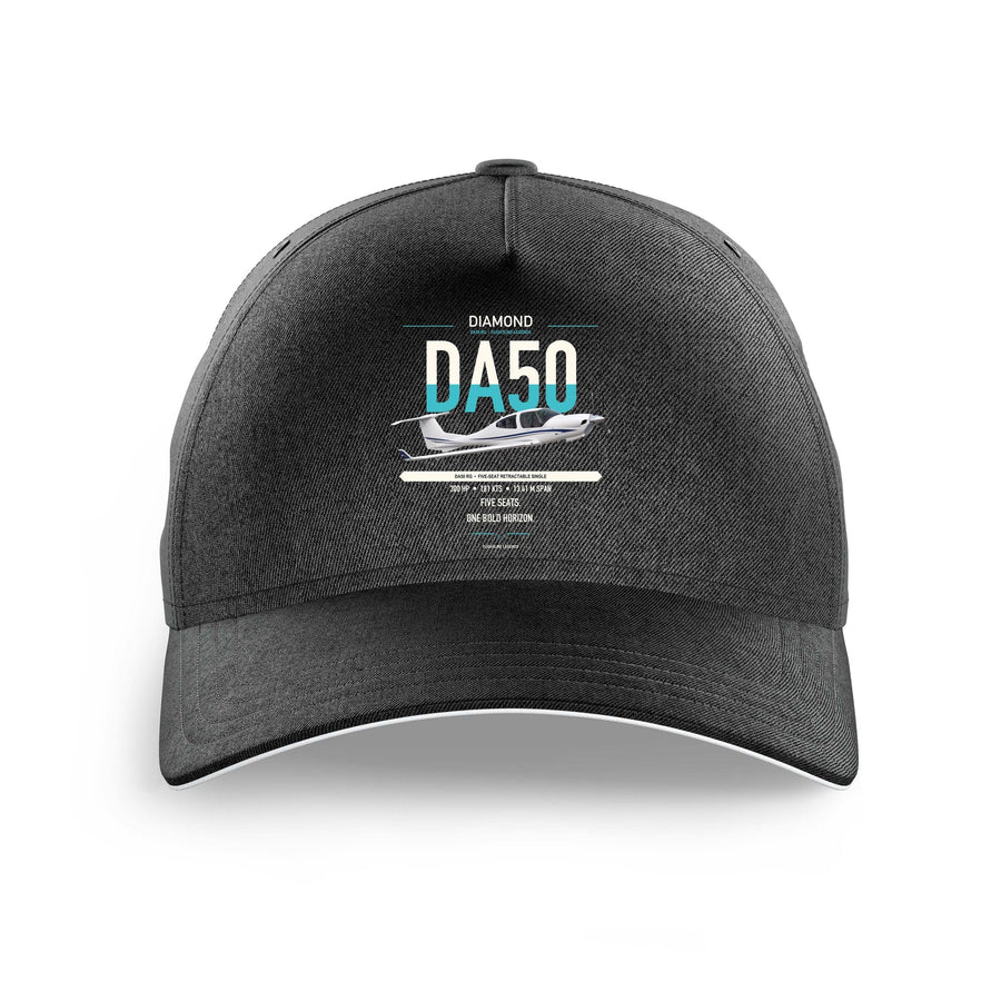 Diamond DA50 RG design on black printed hat