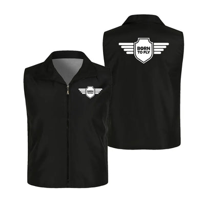 Born To Fly & Badge Thin Style aviation design printed on lightweight shell with sleeveless design thin vest.