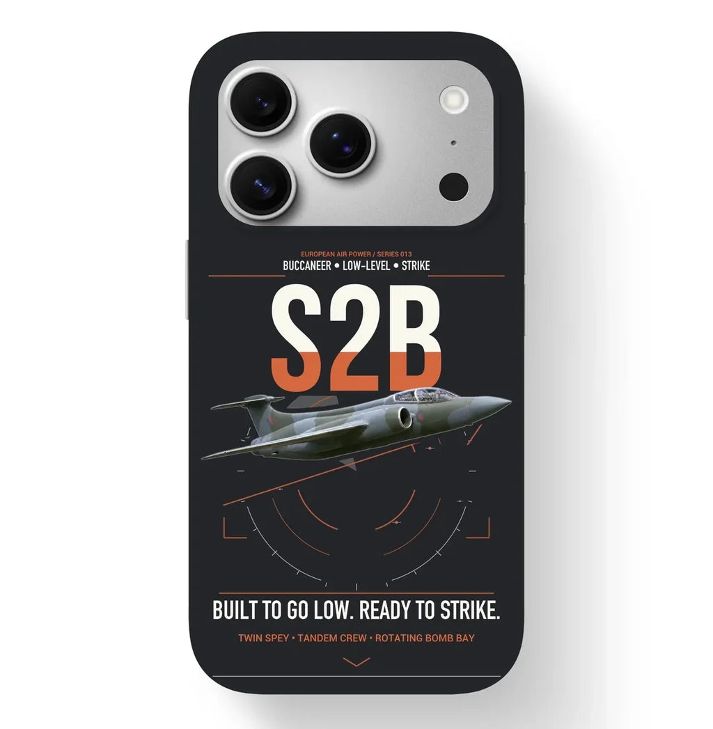Blackburn Buccaneer S2B design on black magsafe iphone case, for iPhone 17 Pro