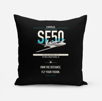 Thumbnail for Cirrus Vision Jet G2+ design on black pillow