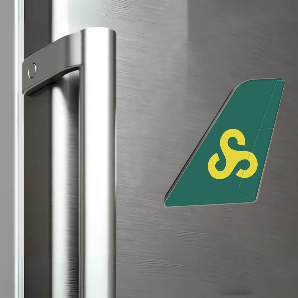Spring Airlines aviation design tail magnet in 3D metal with magnetic back.
