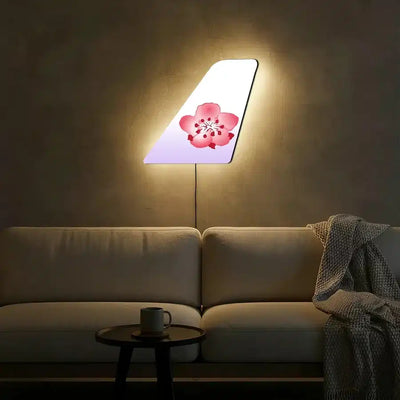 China Airlines aviation design on durable metal with LED aircraft tail wall art.