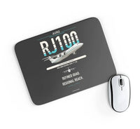 Thumbnail for Avro RJ100 design on black rectangle mouse pad