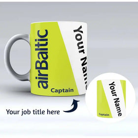 Airbaltic Airlines Designed Ceramic White Mugs