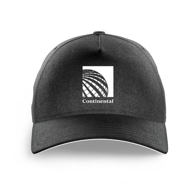 Continental Airlines logo printed on black cap