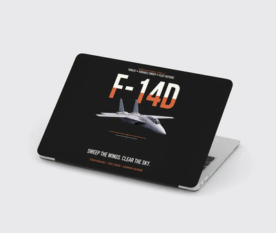 F-14D Tomcat Sweep The Wings Clear The Sky design on black MacBook case