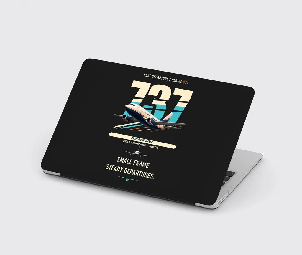 Boeing 737-500 Classic design on black MacBook case