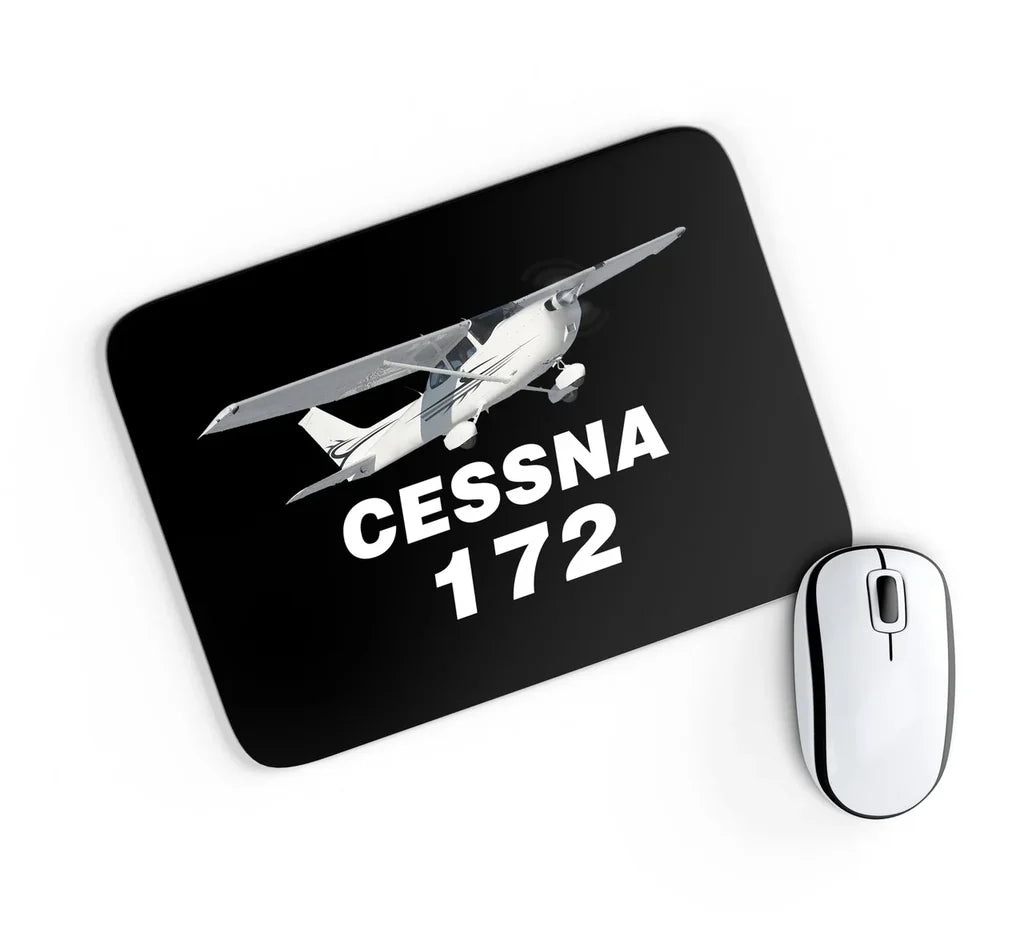 The Cessna 172 aviation design on neoprene with anti-slip base mouse pad.