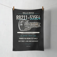 Thumbnail for RB211-535E4 design on black towel