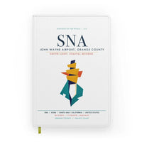 Thumbnail for John Wayne Airport, Orange County (SNA) design on white notebook