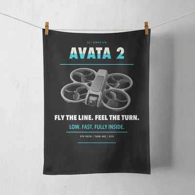 DJI Avata 2 design on black towel