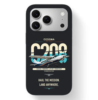 Thumbnail for Cessna 208 Caravan design on black magsafe iphone case, for iPhone 17 Pro