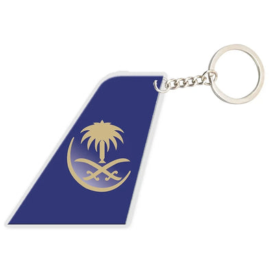 Saudi Arabian Airlines aviation shaped key chain, durable metal alloy.