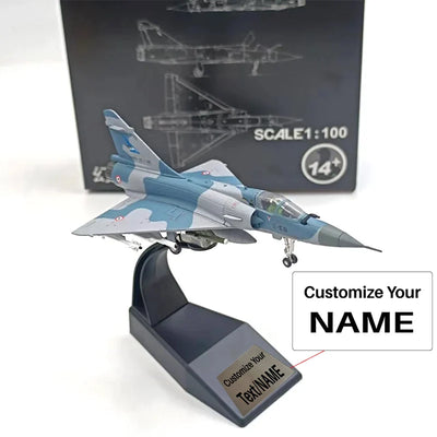 Side view of Dassault Mirage 2000 France Air Force Aircraft Airplane Fighter Airplane Mode (1/100 Scale) aviation military aircraft.