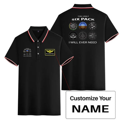 The Only Six Pack I Will Ever Need Stylish Polo T-Shirts (Double-Side) aviation design printed on soft cotton stylish double.