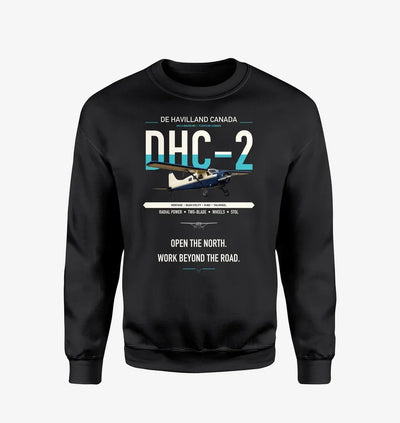 DHC-2 Beaver Mk I design on black sweatshirt