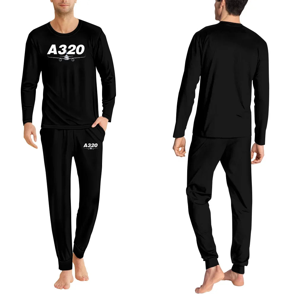 Super Airbus A320 men pajamas - Black