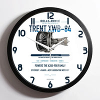 Thumbnail for TRENT XWB-84 design on white framed wall clock