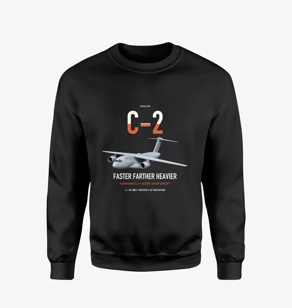 Kawasaki C-2 design on black sweatshirt