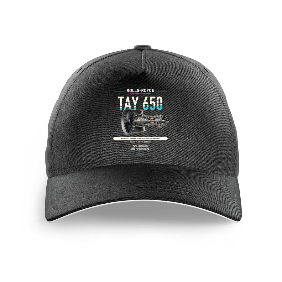 TAY 650 design on black printed hat