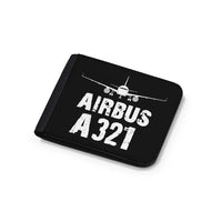 Thumbnail for Airbus A321 & Plane aviation print wallet, leather.