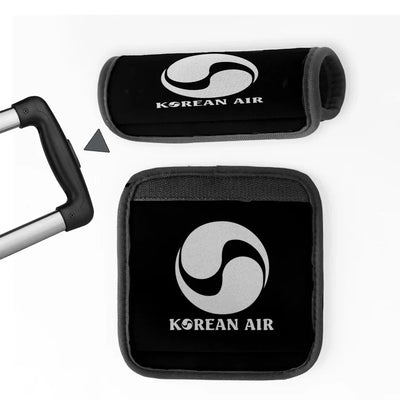 Korean Airlines Neoprene aviation print luggage handle cover, soft silicone.
