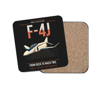 Thumbnail for F-4J Phantom II design on black 1 piece coaster