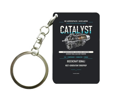 CATALYST Key Chain design on black key chain