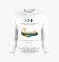 Thumbnail for Entebbe International Airport (EBB) design on white sweatshirt