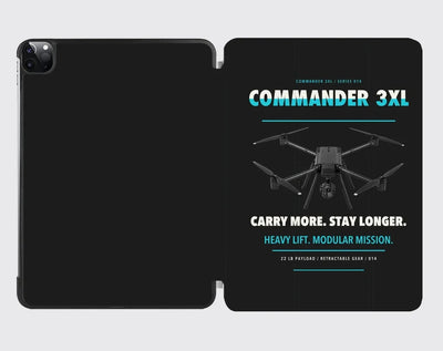 Draganfly Commander 3XL design on black ipad tablet case