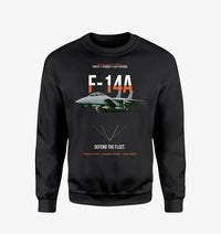 Thumbnail for F-14A Tomcat Defend The Fleet design on black sweatshirt