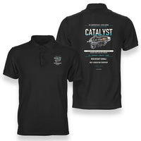 Thumbnail for CATALYST design on black polo
