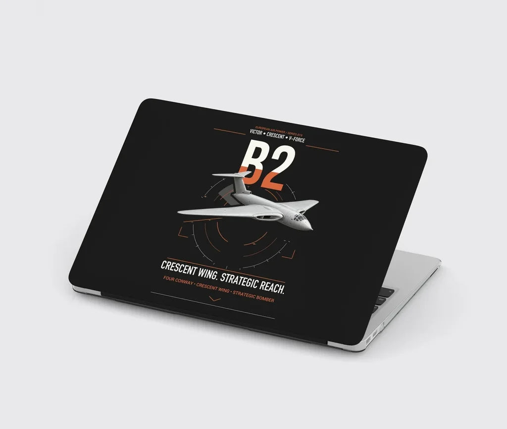 Handley Page Victor B2 design on black MacBook case