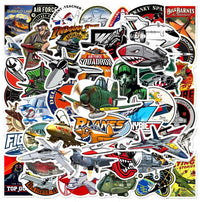 Thumbnail for 50 Pieces Fighter Military Suit A Stickers (Mixed) aviation design sticker in weather-resistant vinyl.