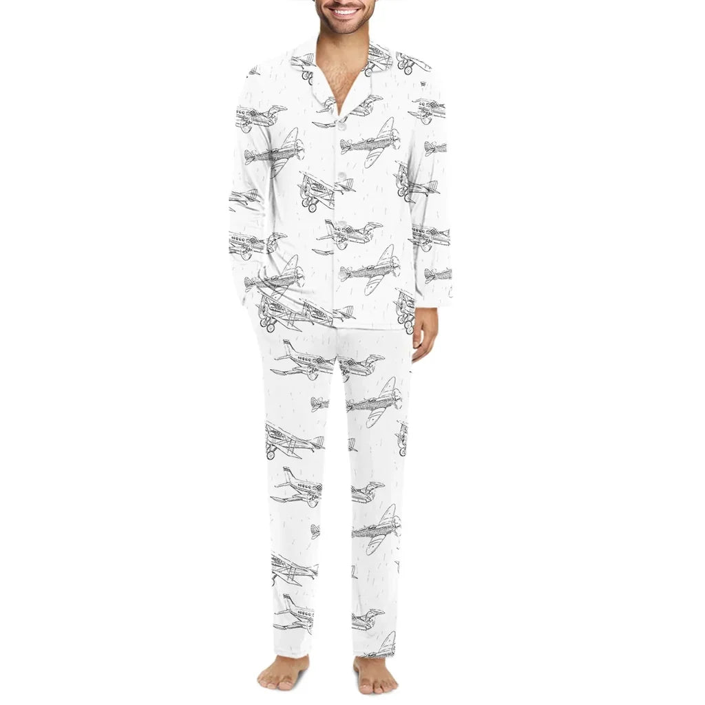 Super Aircrafts men button pajamas - view 1